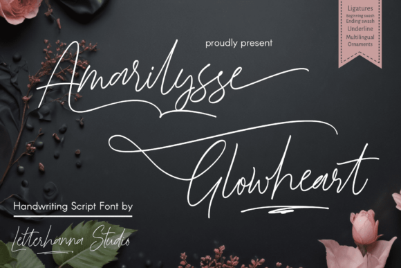 Amarilysse Glowheart: A Warm Script Font for Web Design