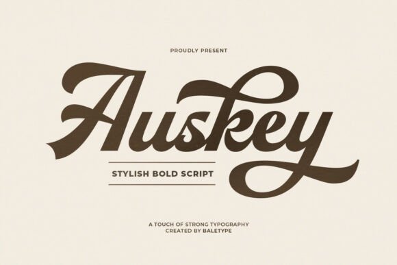 Auskey Review: A Bold Script for Modern Brand Identity