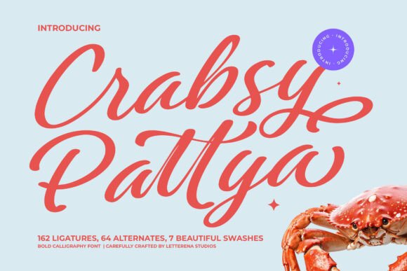 Crabsy Pattya: A Bold Script Typeface for Editorial Impact