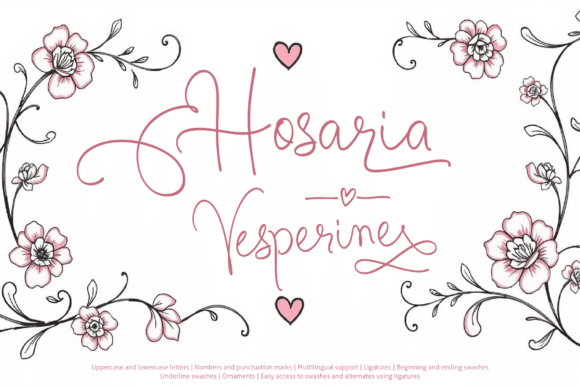 Hosaria Vesperine: A Graceful Script Typeface for Elegant Branding