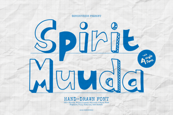 Spirit Muuda: A Quirky Hand-Drawn Font for Editorial Design