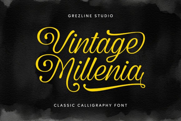 Vintage Millenia: A Timeless Script Font for Handmade Brands